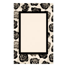 Efectos de escritorio blancos y negros de los rosa papelería
