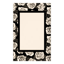 Efectos de escritorio blancos y negros de los rosa papelería personalizada
