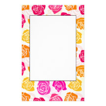 Efectos de escritorio coloridos de los rosas del v  papeleria de diseño