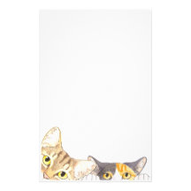 Efectos de escritorio curiosos de los gatos papelería de diseño
