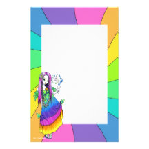 Efectos de escritorio de la hada del Hippie de la  Papelería De Diseño