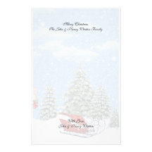 Efectos de escritorio de las escenas del invierno  papeleria personalizada