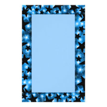Efectos de escritorio de las estrellas azules que  papelería personalizada