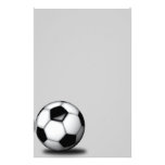 Efectos de escritorio del balón de fútbol papeleria de diseño