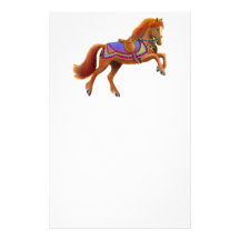 Efectos de escritorio del caballo del circo  papeleria de diseño