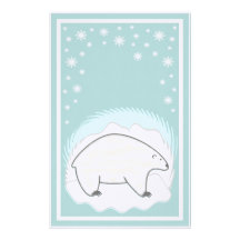 Efectos de escritorio del oso polar  papeleria de diseño