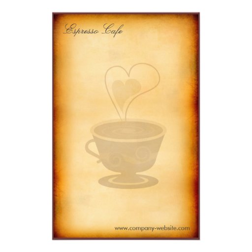 Efectos de escritorio del vintage del café del caf papeleria personalizada