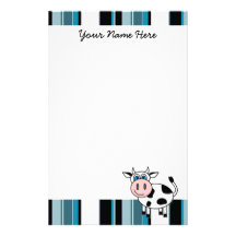 Efectos de escritorio felices de la vaca papelería de diseño
