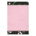 Efectos de escritorio florales rosados de la flor  papeleria de diseño