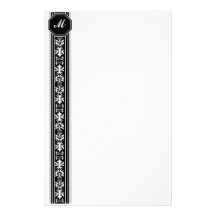 Efectos de escritorio negros del monograma del Ara Papeleria