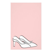 Efectos de escritorio nupciales de los zapatos nup papelería personalizada