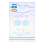 Efectos de escritorio personalizados flor feliz papelería
