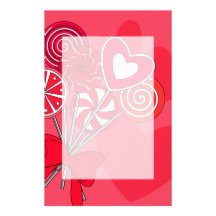 Efectos de escritorio rojos del lollipop papelería
