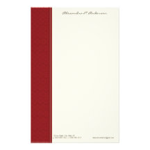Efectos de escritorio rojos modificados para requi papeleria personalizada