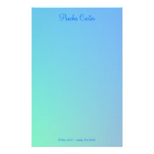 Efectos de escritorio suaves de los azules papelería personalizada