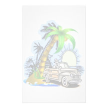 Efectos de escritorio tropicales de la escena papeleria personalizada