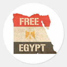 EGIPTO LIBRE PEGATINA REDONDA