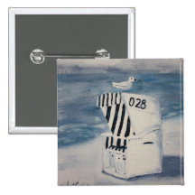 Ein Tag am Meer Anstecknadelbutton