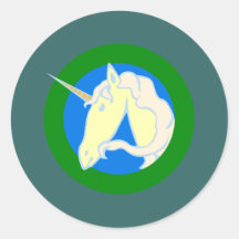 Einhorn unicorn runde aufkleber