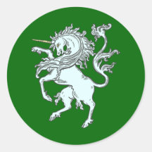 Einhorn unicorn runde aufkleber