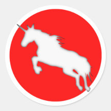 Einhorn unicorn runder aufkleber