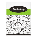 Einladung - black coral grün