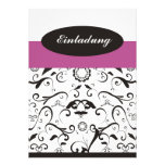 Einladung - black coral lila