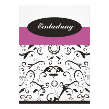 Einladung - black coral lila