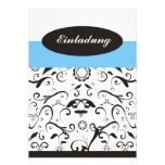 Einladung - black coral türkis