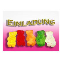 Einladung Gummibärchen