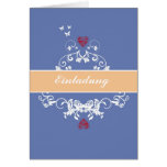 Einladung - red heart bicolor grußkarten