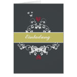 Einladung - red heart bicolor karten