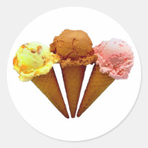 Eiscreme ice creme runder aufkleber
