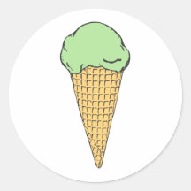 eiscreme Pistazie pistazieneis ice cream pistachio Runde Sticker