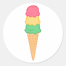 Eistüte ice cone aufkleber