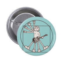 Eje de balancín de Vitruvian del dibujo animado Pin
