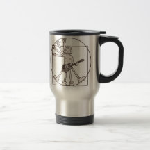 Eje de balancín de Vitruvian del dibujo animado Tazas