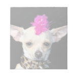 Eje de balancín punky de la chihuahua bloc de papel