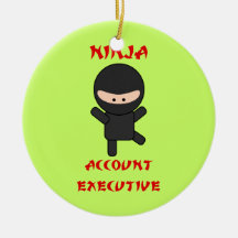 Ejecutivo de cuenta de Ninja Ornamento Para Arbol De Navidad