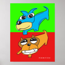 Ejemplo 12" de 2 perros" poster x15.75