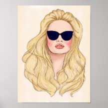Ejemplo atractivo de la moda de las gafas de sol e poster