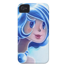 Ejemplo azul del chica iPhone 4 coberturas