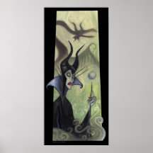 Ejemplo de la bruja del dragón posters