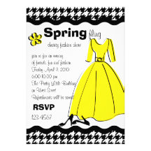 Ejemplo de la moda del Fling de la primavera Invitaciones Personalizada
