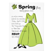 Ejemplo de la moda del Fling de la primavera Invitaciones Personalizada