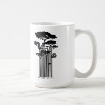 Ejemplo de los árboles del código de barras del es taza