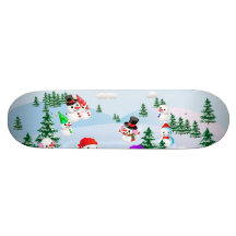 Ejemplo de los muñecos de nieve de las Felices Nav Monopatin Personalizado