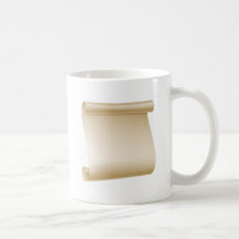 Ejemplo de papel de la voluta taza