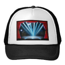 Ejemplo del fondo de etapa de centro gorros  
