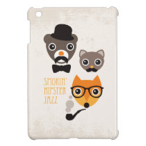 Ejemplo del gato y del oso del zorro del inconform fundas ipad mini